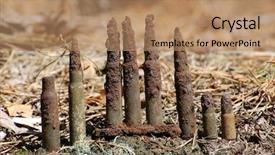  Presentation with metal detector - PPT theme enhanced with found with metal detector soviet background and a coral colored foreground