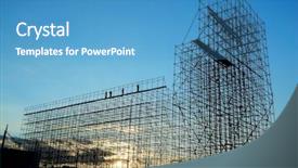  Presentation with foundation - Cool new presentation with foundation blocks - construction backdrop and a teal colored foreground