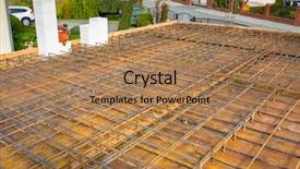  Presentation with reinforcement steel - Slide set enhanced with foundation blocks - steel reinforcement for the concrete background and a coral colored foreground