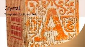  Presentation with foundation - Amazing theme having foundation blocks - wooden block backdrop and a coral colored foreground