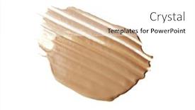  Presentation with cosmetics beauty - Slide set featuring foundation-color-sample-make-up background and a white colored foreground