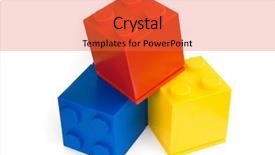  Presentation with foundation - Beautiful presentation featuring foundation columns - colorful cubes on white background backdrop and a red colored foreground