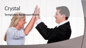  Presentation with foundation - Beautiful slide deck featuring foundation company - young successful in business give backdrop and a  colored foreground