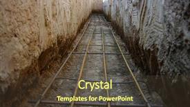  Presentation with building foundation - Amazing PPT theme having foundation construction building site making backdrop and a tawny brown colored foreground