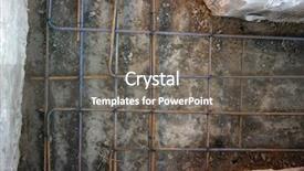  Presentation with building foundation - Cool new PPT theme with foundation construction building site making backdrop and a gray colored foreground