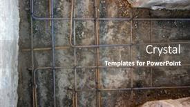  Presentation with building foundation - Presentation design enhanced with foundation-construction-building-site-making background and a gray colored foreground