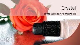  Presentation with foundation - PPT theme with foundation cream close up background and a lemonade colored foreground