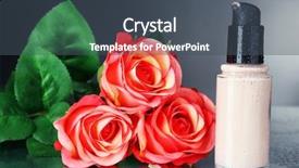  Presentation with foundation - Presentation design with foundation cream on dark background background and a dark gray colored foreground