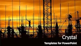  Presentation with foundation engineering - Presentation design consisting of foundation engineering - construction in the dusk background and a black colored foreground