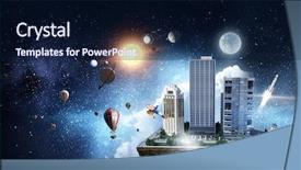  Presentation with ho chi minh city - Presentation theme consisting of foundation engineering - mini city design mixed media background and a navy blue colored foreground