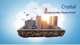  Presentation with foundation engineering - Audience pleasing slides consisting of foundation engineering - mini city design mixed media backdrop and a sky blue colored foreground