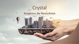  Presentation with foundation engineering - Slide set with foundation engineering - mini city design background and a cream colored foreground