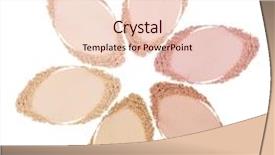  Presentation with face cream flower - Presentation having foundation for face conceptual flower background and a lemonade colored foreground