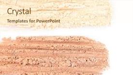  Presentation with foundation - PPT theme consisting of foundation powder makeup isolated background and a  colored foreground
