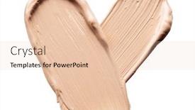  Presentation with love heart - PPT theme having foundation-smear-close-up-foundation background and a lemonade colored foreground