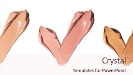  Presentation with foundation - PPT theme with foundations - smears of foundation for face background and a lemonade colored foreground