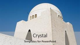  Presentation with pakistan - PPT theme enhanced with founder of pakistan muhammad ali background and a soft green colored foreground