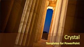  Presentation with arches - PPT layouts featuring founding fathers - lincoln memorial arches at dusk background and a tawny brown colored foreground