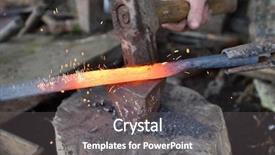  Presentation with foundry - PPT layouts featuring foundry - blacksmith working metal with hammer background and a gray colored foreground