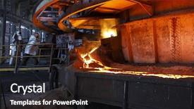  Presentation with steel industry - Colorful presentation enhanced with foundry - iron and steel industry backdrop and a dark gray colored foreground