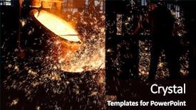  Presentation with foundry - Audience pleasing slide deck consisting of foundry - steel making backdrop and a wine colored foreground