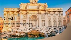  Presentation with rome italy - Cool new PPT theme with concrete textured sweden national flag backdrop and a tawny brown colored foreground