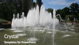  Presentation with london - Presentation theme having fountain-in-battersea-park-london background and a gray colored foreground