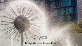  Presentation with fountain pen and inkpot - Audience pleasing PPT theme consisting of fountain-in-dresden-prager-strasse backdrop and a light gray colored foreground