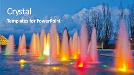  Presentation with queen - PPT theme featuring fountain in queen elizabeth background and a  colored foreground