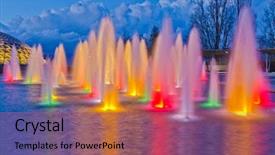  Presentation with queen - Presentation having fountain in queen elizabeth background and a violet colored foreground