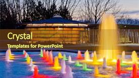  Presentation with queen - Cool new presentation design with fountain in queen elizabeth backdrop and a tawny brown colored foreground