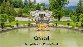  Presentation with germany food rustic - Amazing slide deck having fountain living water - linderhof munich germany backdrop and a  colored foreground