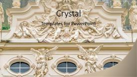  Presentation with germany and war - Colorful PPT theme enhanced with fountain living water - linderhof munich germany backdrop and a  colored foreground