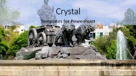  Presentation with mexico city - Cool new theme with fountain of cibeles in madrid backdrop and a light blue colored foreground