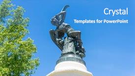  Presentation with retreat - Slide deck enhanced with highlight of buen retiro park background and a teal colored foreground