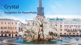  Presentation with rivers - Cool new theme with fountain of the four rivers backdrop and a light blue colored foreground