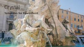  Presentation with rivers - PPT layouts with fountain of the four rivers background and a coral colored foreground