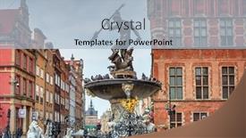  Presentation with poland - Cool new PPT layouts with fountain-of-the-neptune backdrop and a light blue colored foreground