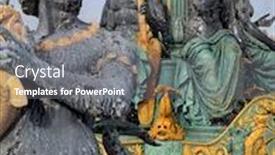  Presentation with seas - Colorful theme enhanced with fountain-of-the-seas-detail backdrop and a gray colored foreground