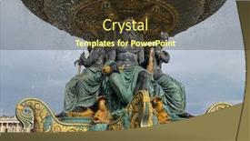  Presentation with seas - Colorful slide deck enhanced with fountain-of-the-seas-detail backdrop and a tawny brown colored foreground