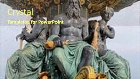  Presentation with seas - Slide deck featuring fountain-of-the-seas-detail background and a tawny brown colored foreground