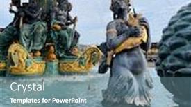  Presentation with seas - Slide deck with fountain-of-the-seas-detail background and a seafoam green colored foreground