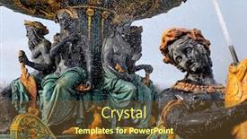  Presentation with seas - Audience pleasing PPT theme consisting of fountain-of-the-seas-detail backdrop and a tawny brown colored foreground