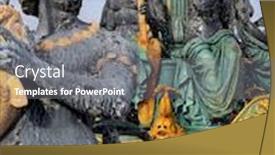  Presentation with seas - Cool new slide deck with fountain-of-the-seas-detail backdrop and a gray colored foreground