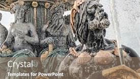  Presentation with seas - Slide set featuring fountain-of-the-seas-detail background and a coral colored foreground