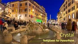  Presentation with steps - Beautiful slides featuring fountain-on-the-piazza-di backdrop and a tawny brown colored foreground