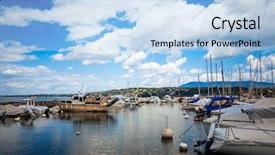  Presentation with park - Cool new PPT layouts with fountain park in moonlit lake backdrop and a  colored foreground