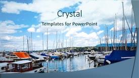  Presentation with lake - Colorful slide set enhanced with fountain park in moonlit lake backdrop and a  colored foreground