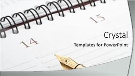  Presentation with fountain pen - Amazing presentation theme having fountain pen and calendar page valentines day card backdrop and a white colored foreground