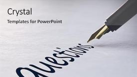  Presentation with fountain pen - Presentation consisting of fountain-pen-writing-the-word background and a light gray colored foreground